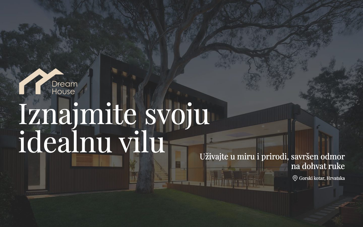 Primjer web stranice za iznajmljivače s rezervacijskim kalendarom